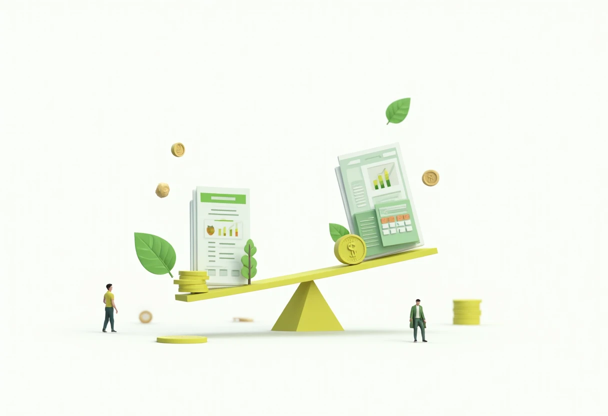 Ilustracja wag finansowych
