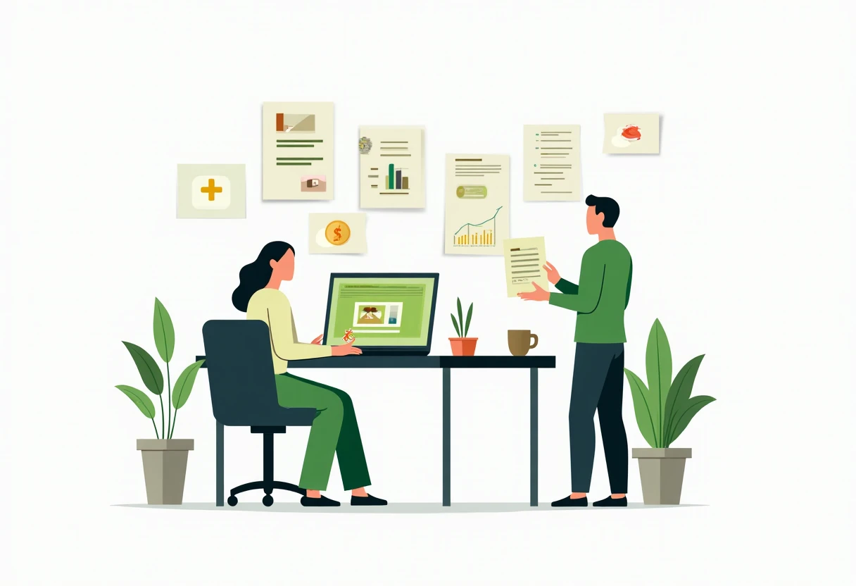 Freelancer reviewing loan options