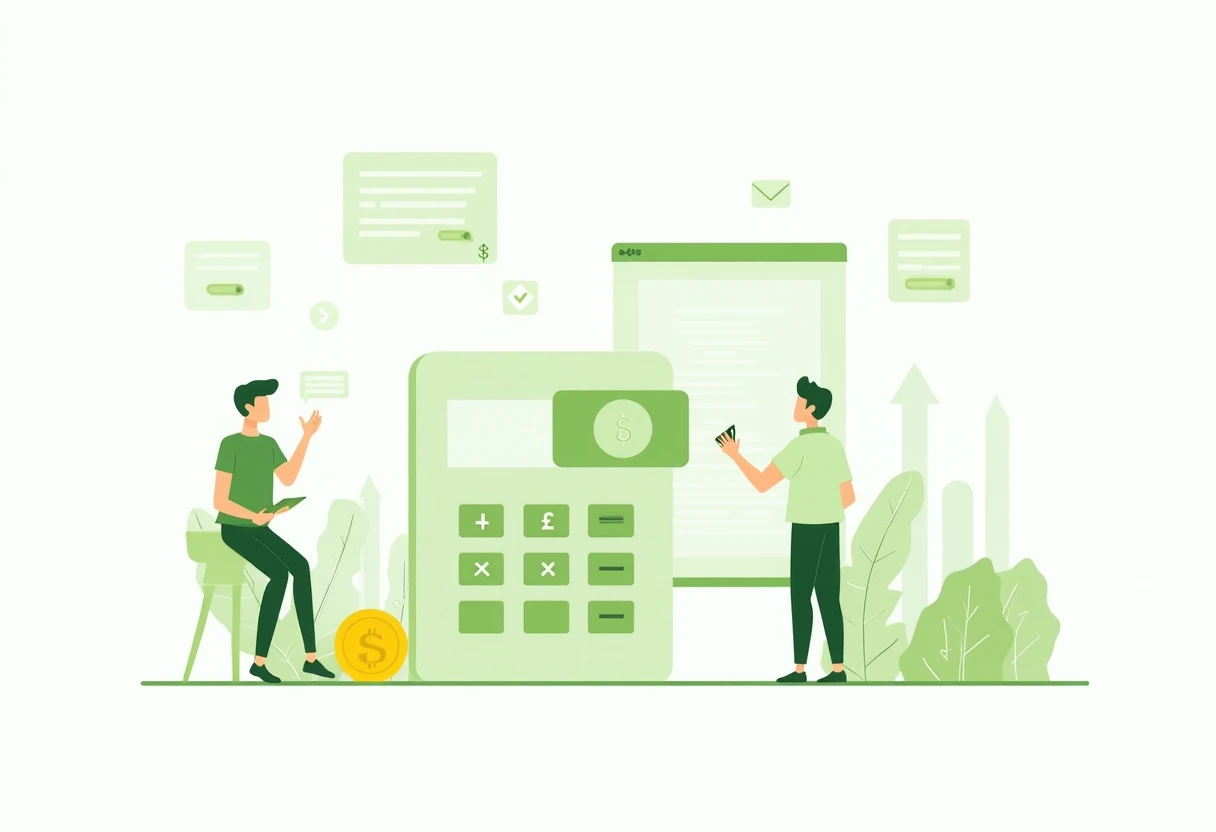 Car loan calculator illustration