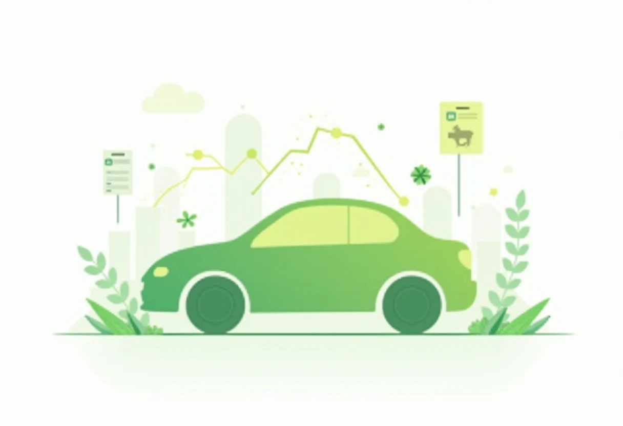 Eco-friendly car loan illustration